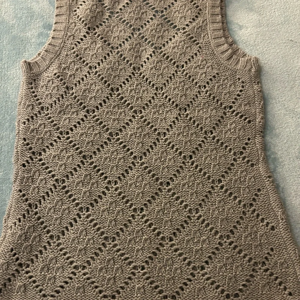 Express Taupe Knit Tank Top Sweater Vest - Picture 3 of 4